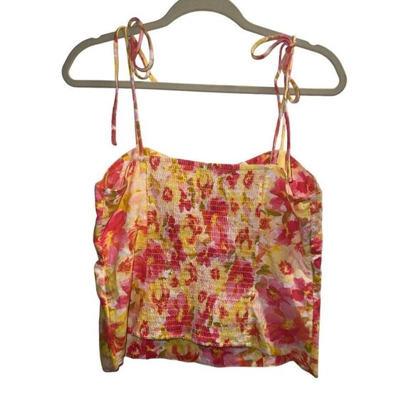 ✨Old Navy Fitted Linen-Blend Crop Sz Medium Top✨ - Picture 6 of 8